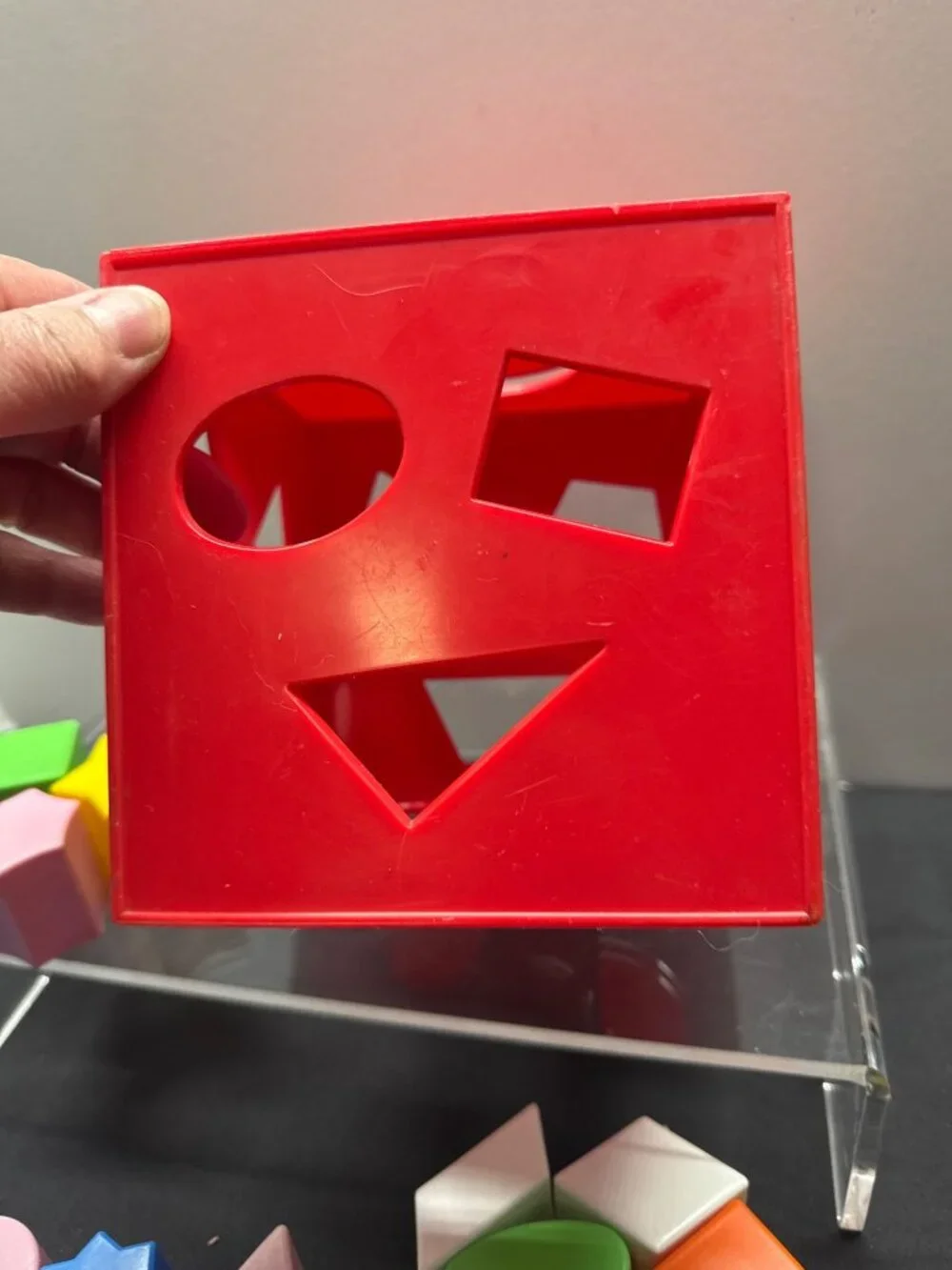 Shape Sorting Cube Toy With 18 Colorful Blocks For Early Learning & Development - Picture 9 of 11